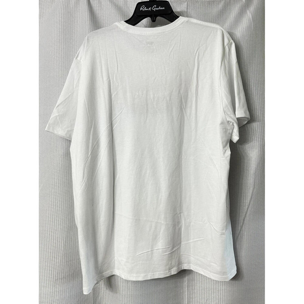 NWT Levis Mens Short Sleeve Casual White T Shirt Freedom Size XXL - Picture 10 of 11